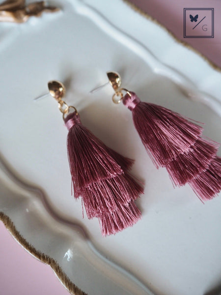 Love Is In The Air - 3 Tiers Tassel Earrings