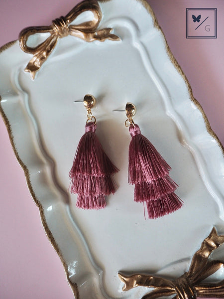 Love Is In The Air - 3 Tiers Tassel Earrings