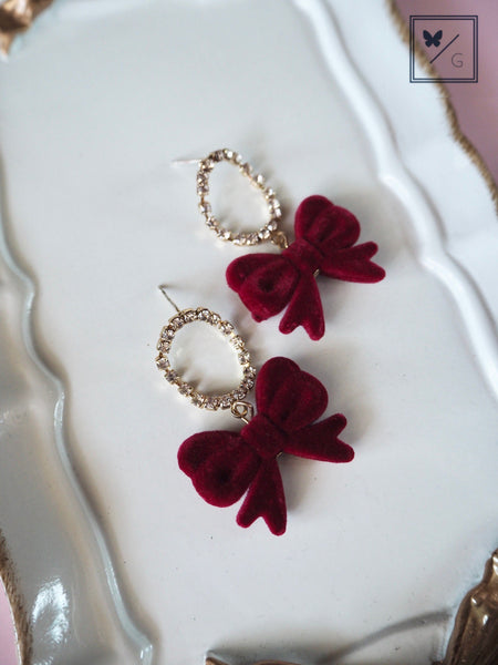 Love Is In The Air - Dangling Bow Earrings