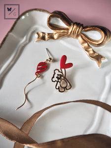 Love Is In The Air - Teddy & Balloon Earrings