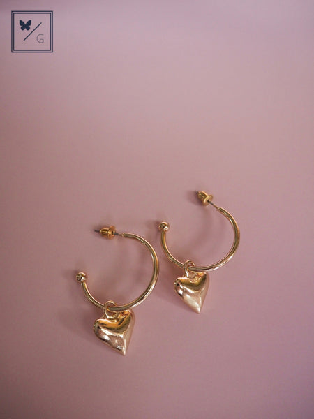 Emery Heart Dangling Earrings