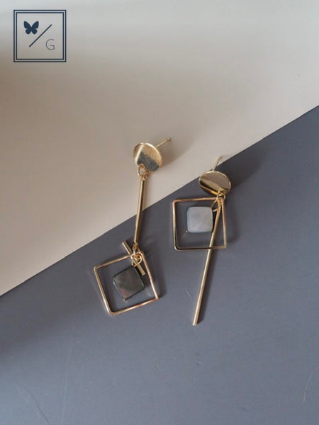 Astrid Geometric Charm Earrings