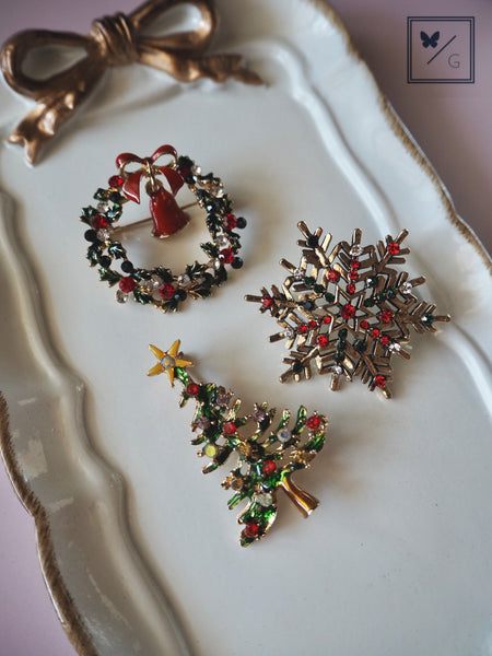 It's Beginning To Look A Lot Like Christmas - Golden Snowflake Earrings