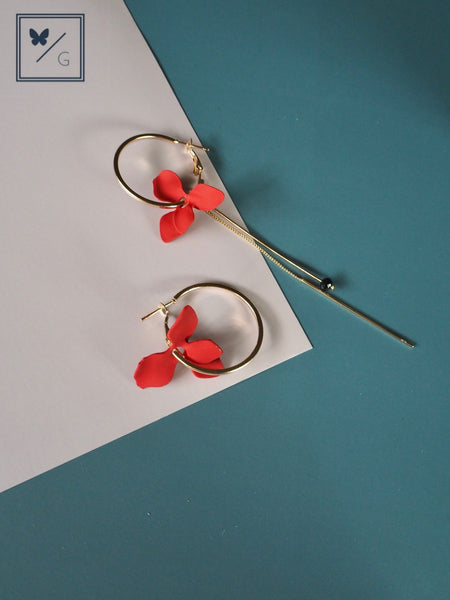 Alana Flower Hoop Earrings