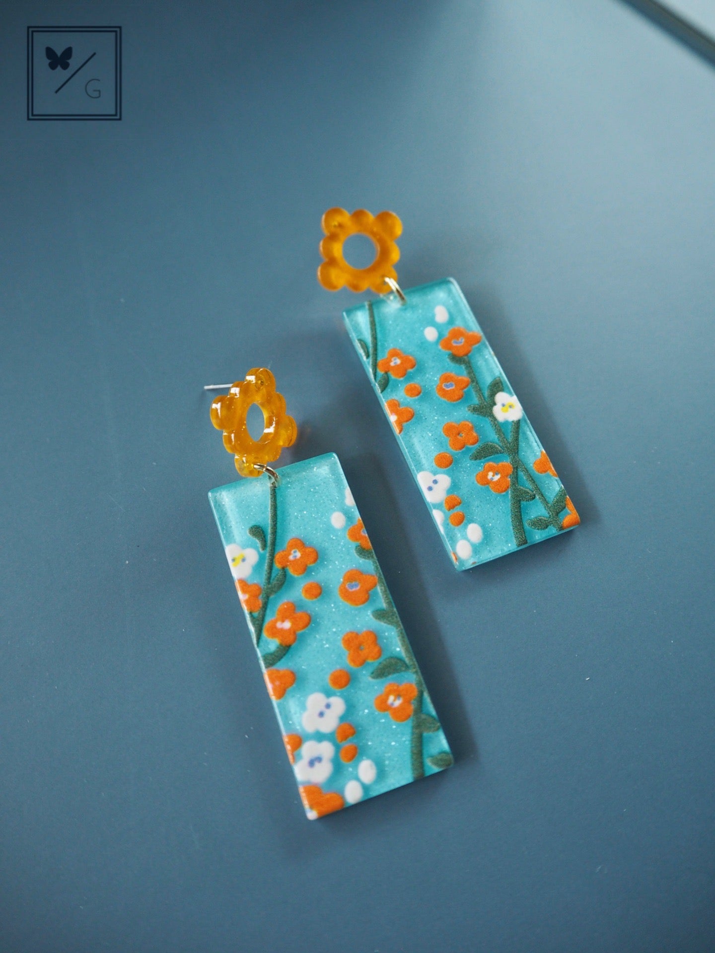 Florence Flower Print Earrings