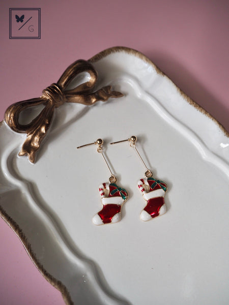 It's Beginning To Look A Lot Like Christmas - Christmas Stockings Earrings