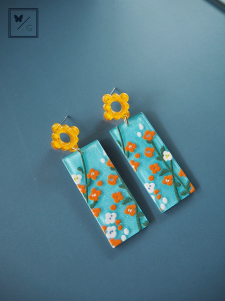 Florence Flower Print Earrings