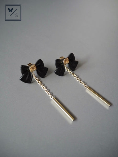 Holly Ribbon-Bow Earrings