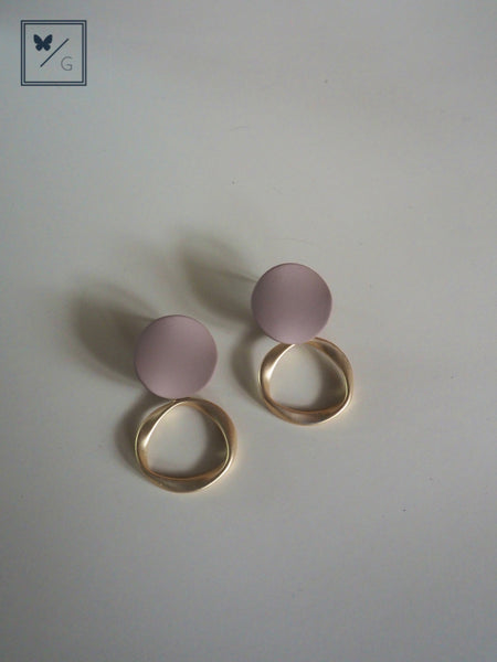 Blaire Matte-Round Earrings